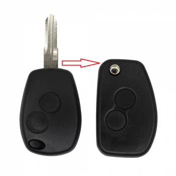 Корпус выкидного ключа Renault Logan 1 лезвие VAC102 Корпус выкидного ключа Renault Logan 1 лезвие VAC102