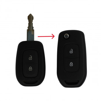 Корпус ключа для тюнинга Рено Логан Сандеро Дастер 2 кнопки Корпус ключа для тюнинга Рено Логан Сандеро Дастер 2 кнопки
